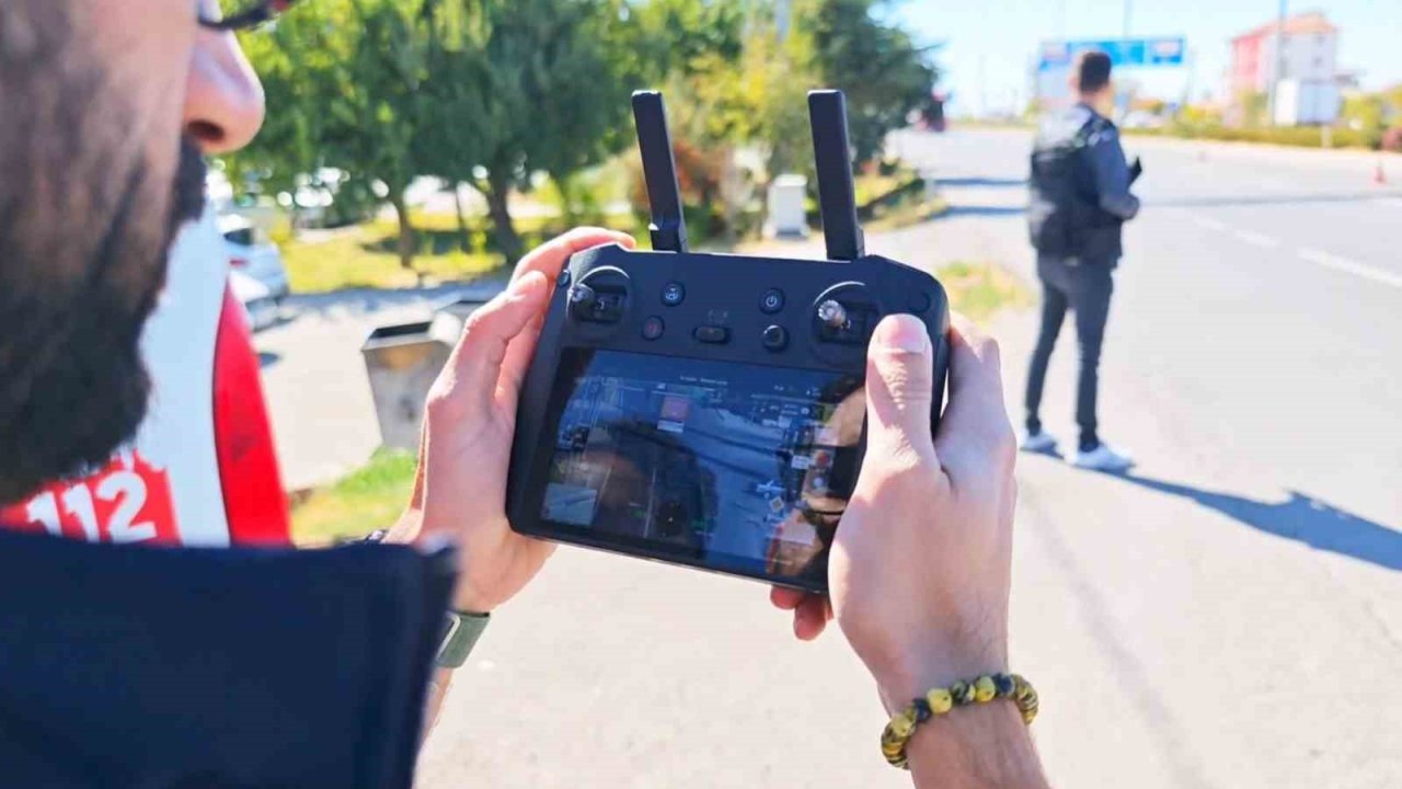 Aksaray’da dron destekli kırmızı ışık denetimi
