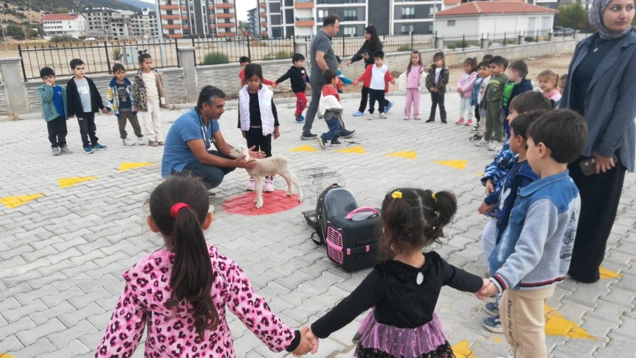 Akşehir’de çocuklara hayvan sevgisi aşılandı