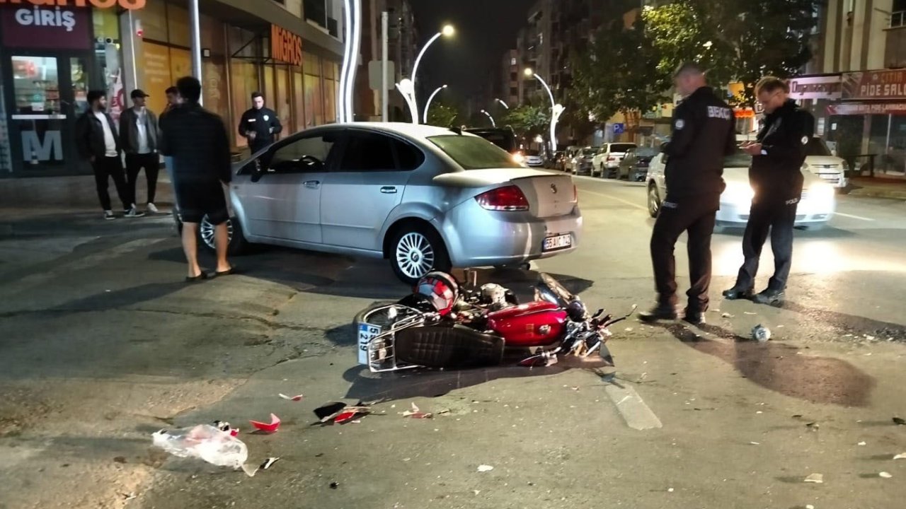 Bafra’da otomobil ile motosiklet çarpıştı: 1 yaralı