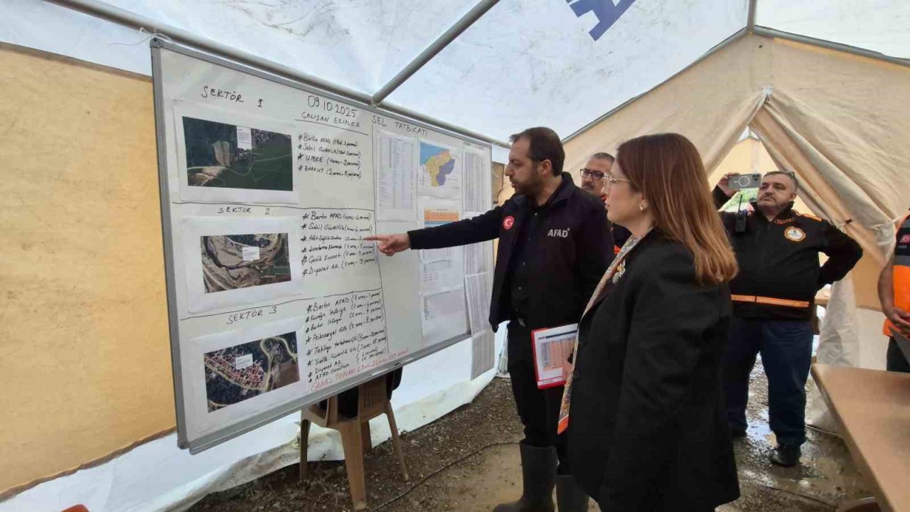 Bartın’da gerçeğini aratmayan sel tatbikatı