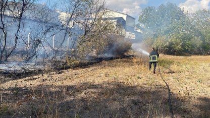 Çankırı’da çıkan ot yangını büyümeden söndürüldü
