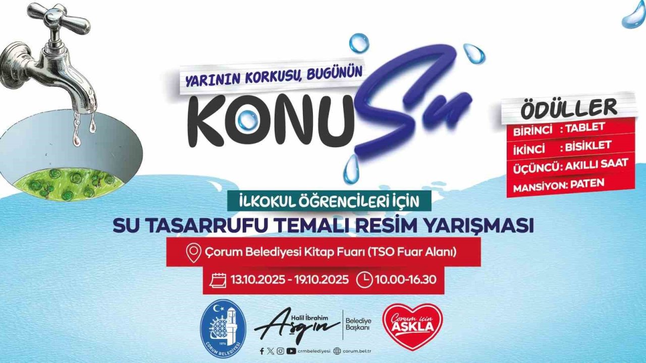 Çocuklar &quot;su tasarrufu&quot; konulu resimlerle yarışacak
