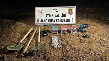 Didim’de kaçak kazı operasyonu: 4 şüpheli suçüstü yakalandı