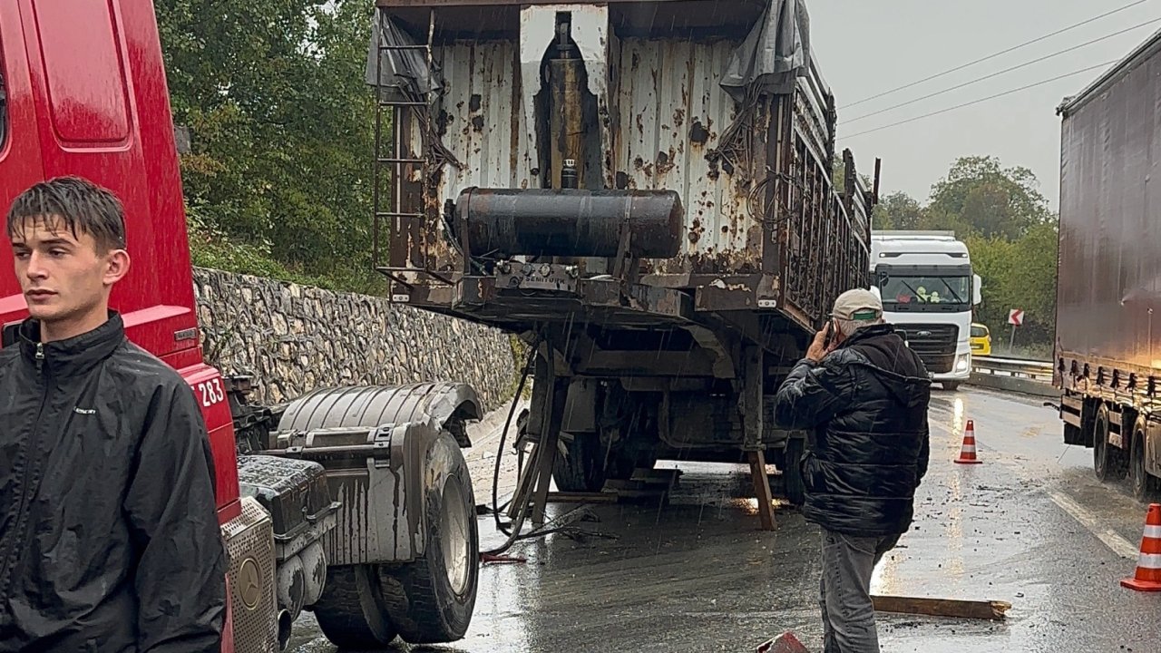 Düzce-Zonguldak bağlantı yolunda kaza!