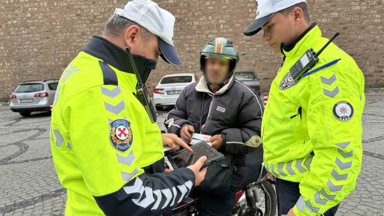 Edirne’de motosiklet denetimi