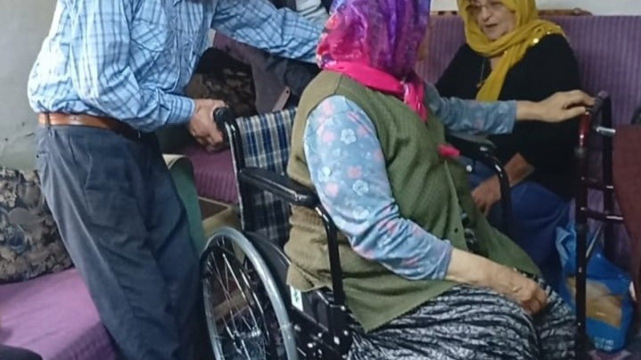 Emekli astsubaylardan tekerlekli sandalye desteği