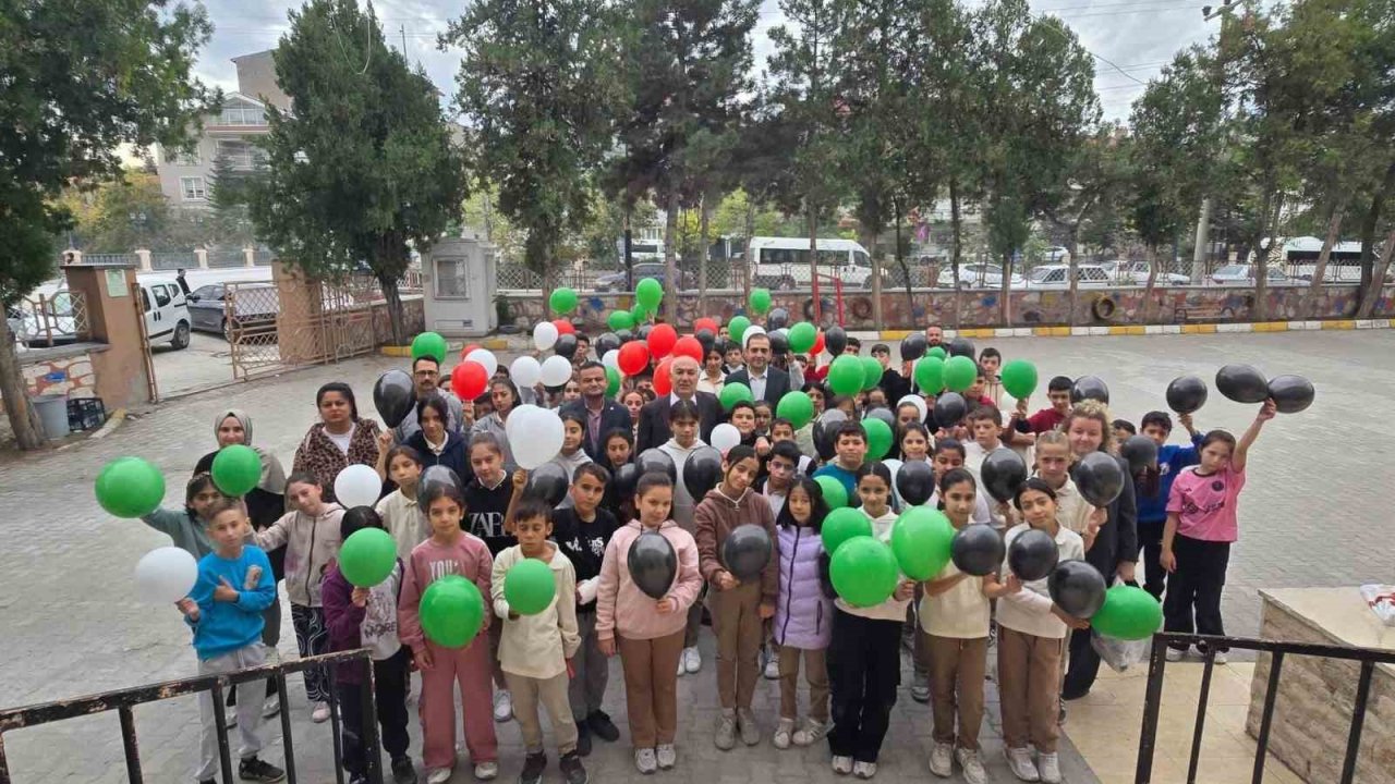 Emirdağ’da öğrenciler Filistin’e destek verdi