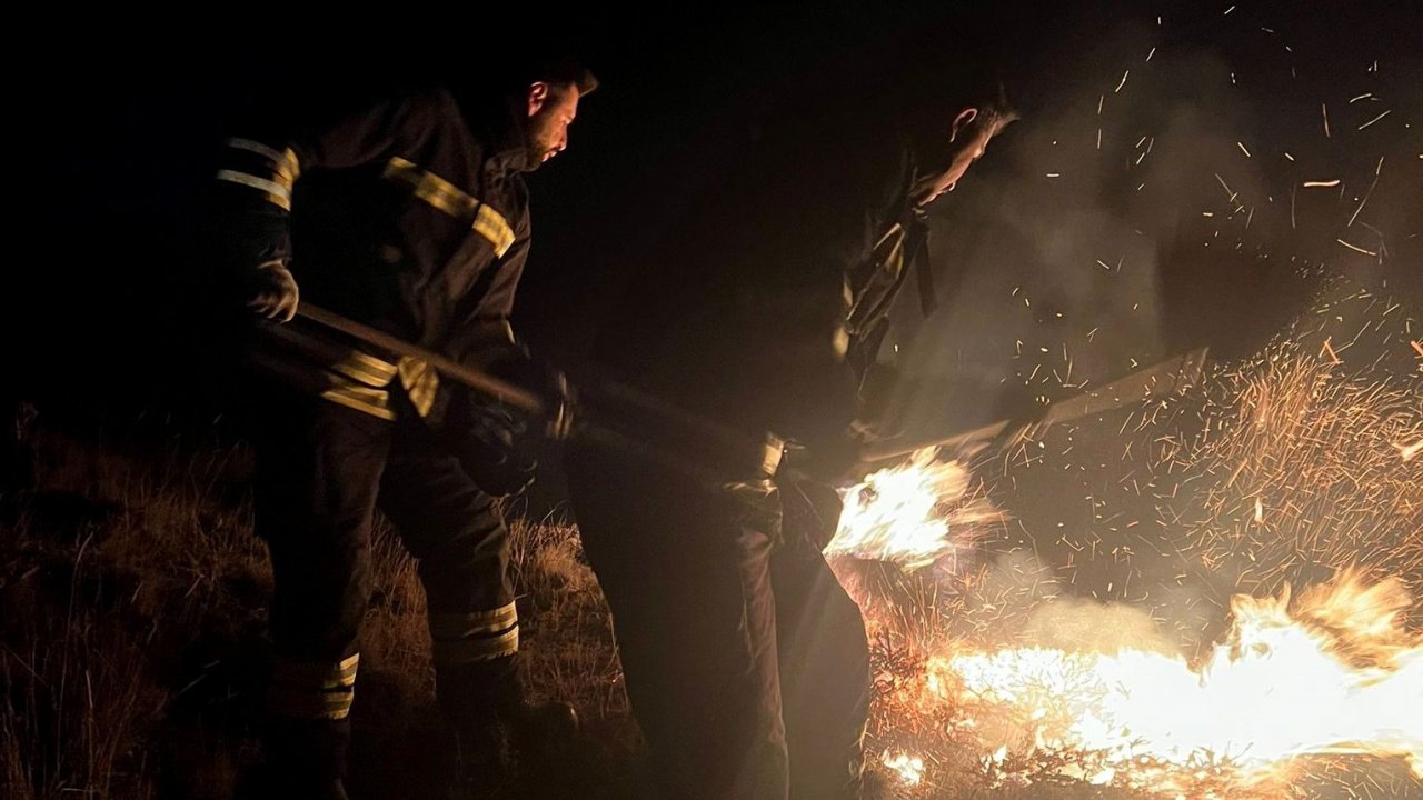 Erzincan’da örtü yangını söndürüldü