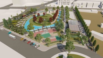 Gençleri buluşturacak parkta çalışmalar sürüyor