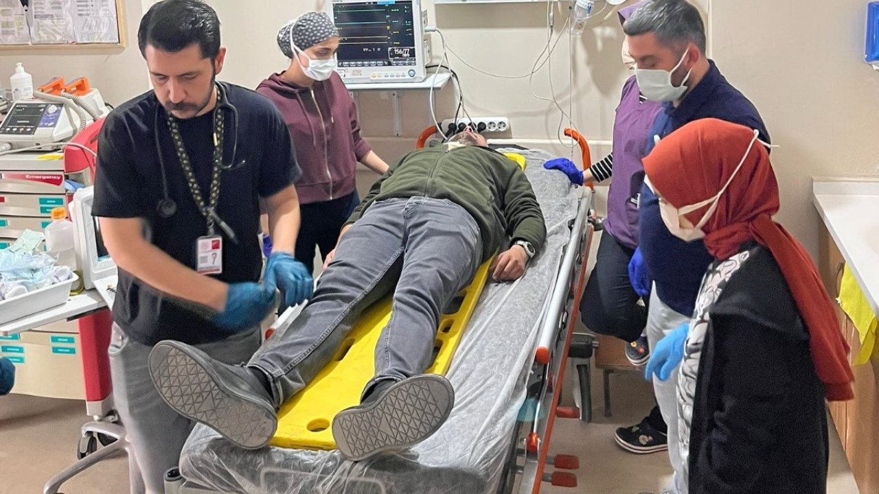 Gölbaşı Devlet Hastanesi’nde turkuaz kod tatbikatı yapıldı