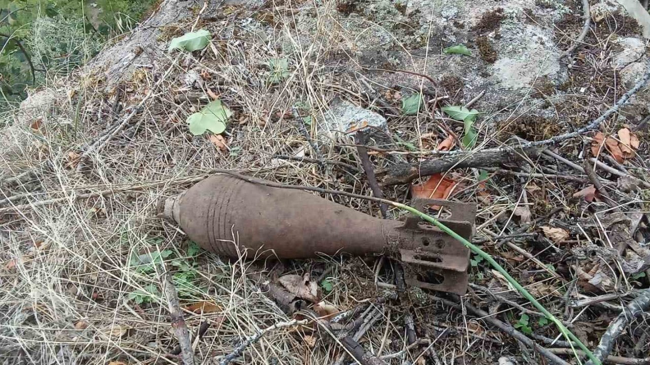 Gümüşhane’de 1. Dünya Savaşı’ndan kalma patlamamış havan mermisi bulundu