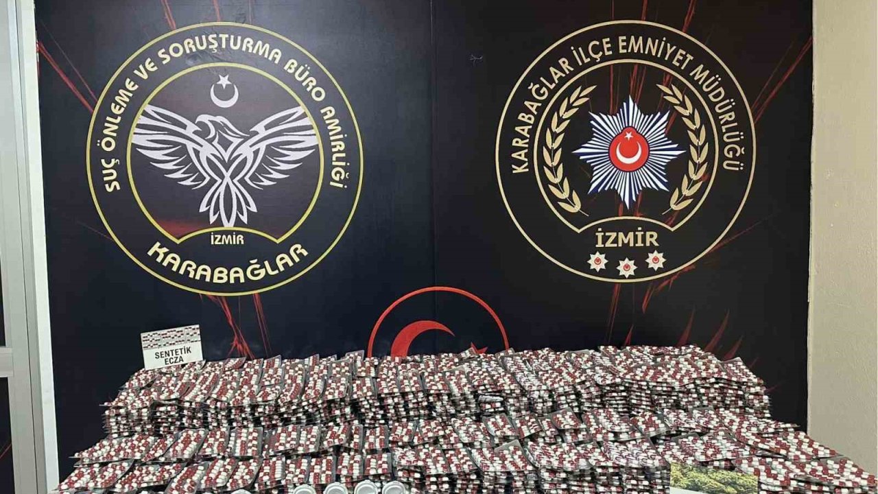 İzmir’de uyuşturucu operasyonu: 33 bin adet sentetik hap ele geçirildi