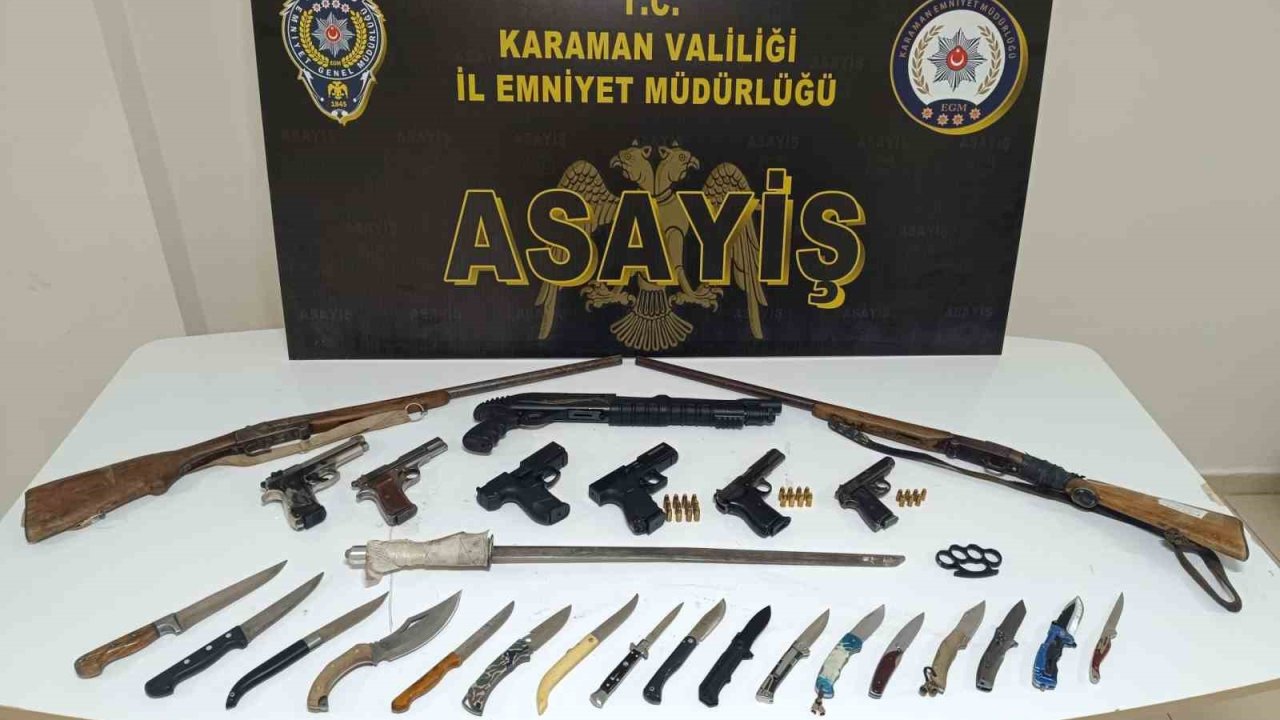 Karaman’da asayiş uygulamalarında 4 tutuklama