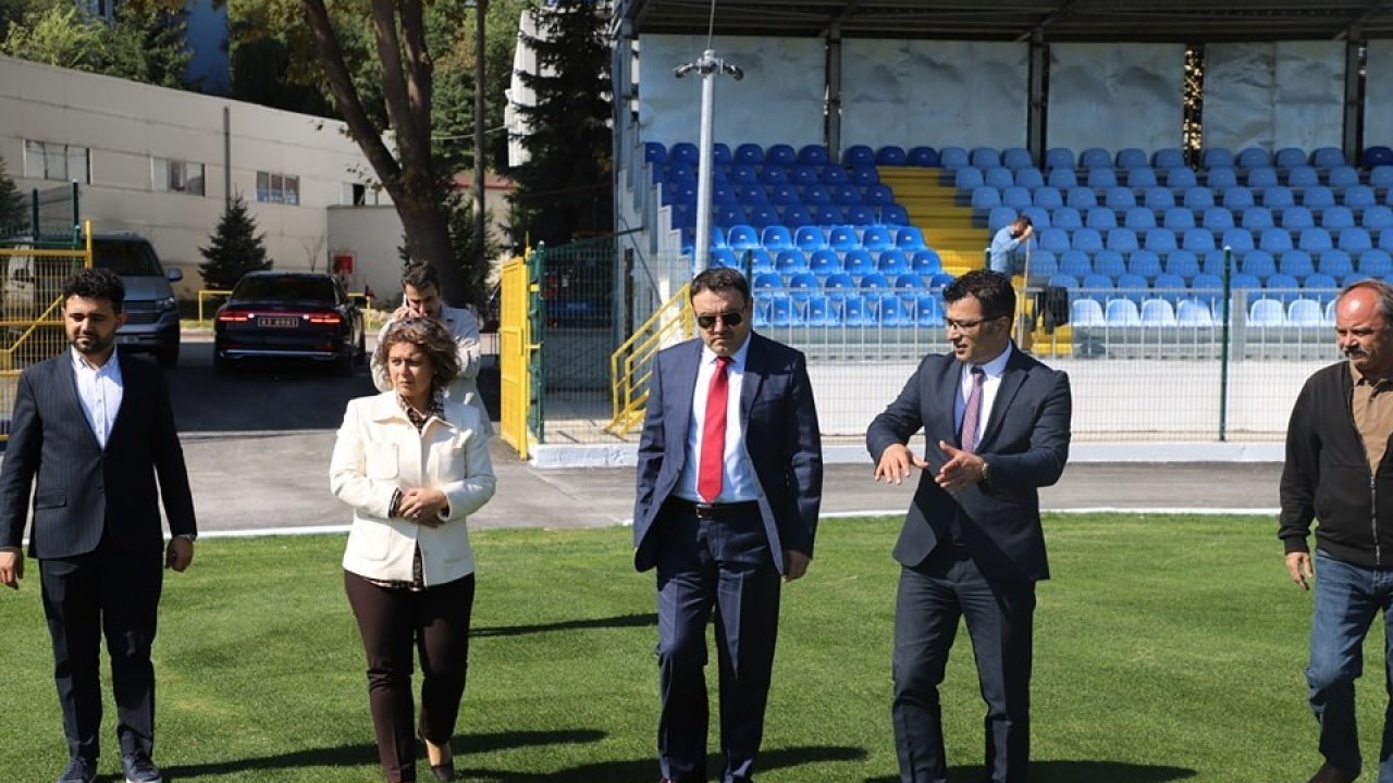 Kütahya Valisi Işın’dan yapımı devam eden ve tamamlanan spor tesislerinde inceleme