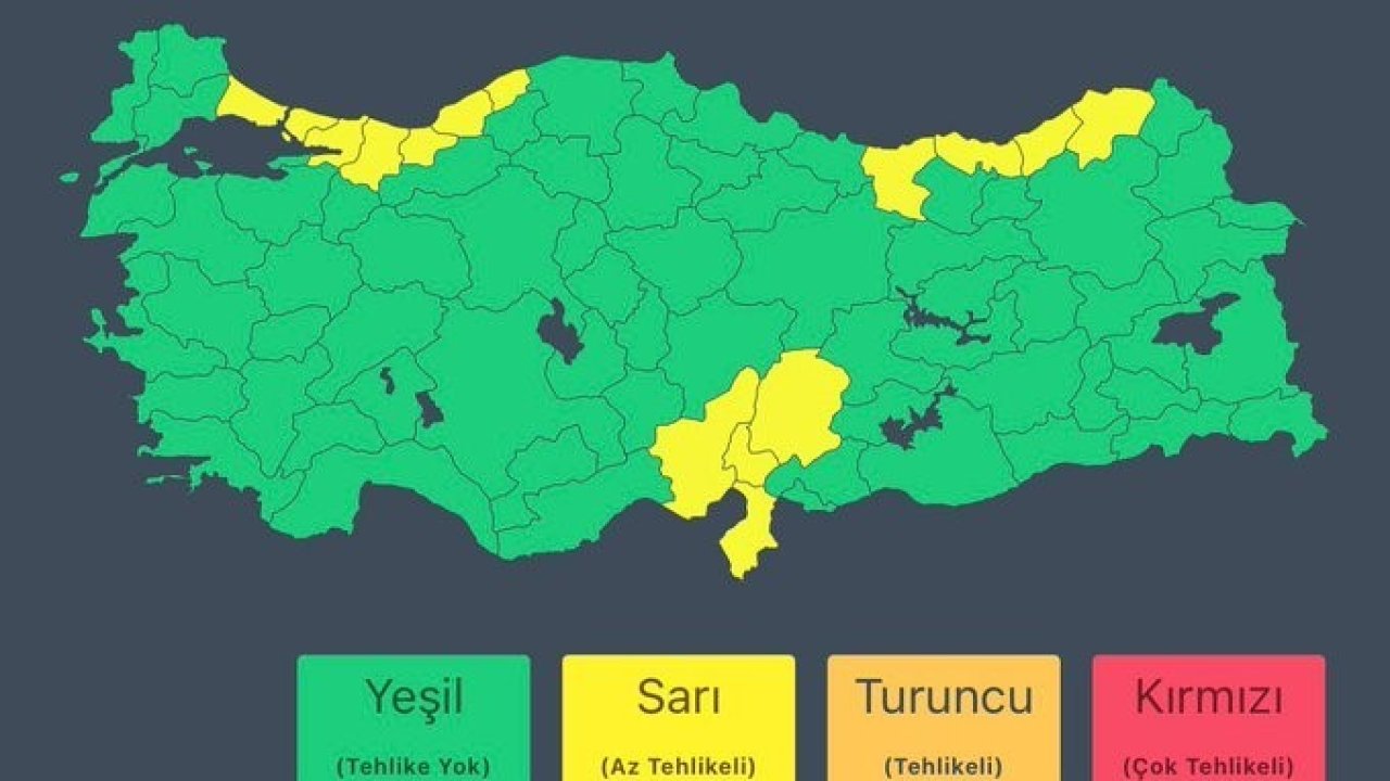 Meteoroloji sarı kod ile uyardı