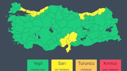 Meteoroloji sarı kod ile uyardı