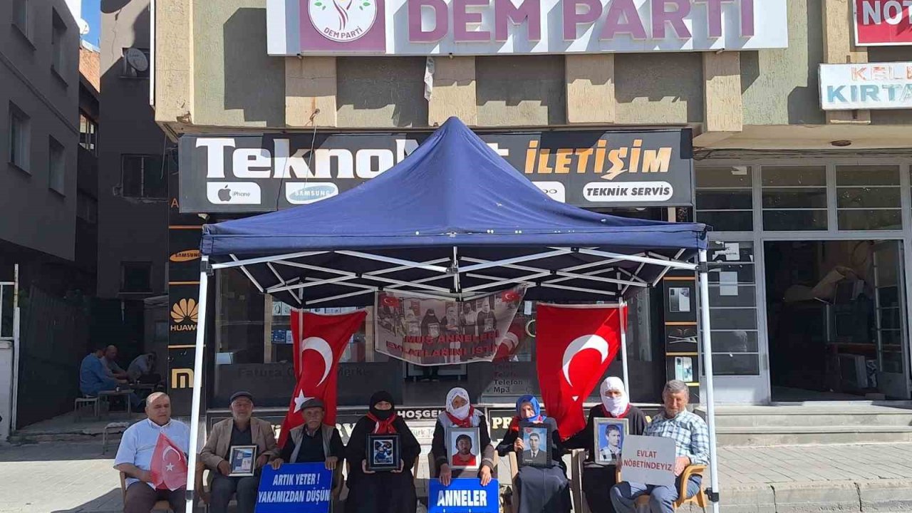 Muş’ta evlat nöbeti 216’ncı haftasında sürüyor