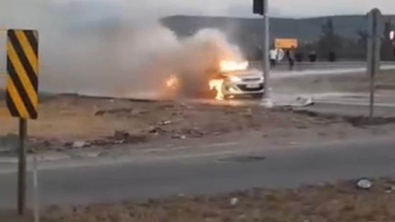 Osmaniye’de otomobil alev topuna döndü