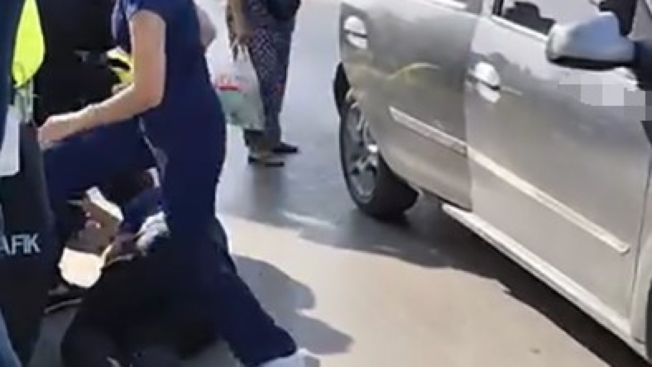 Otomobilin çarptığı polis memuru yaralandı