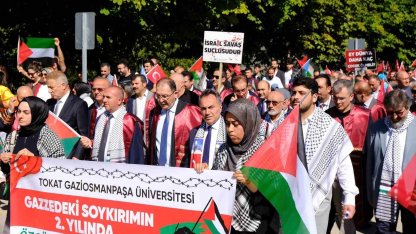 Özgür Filistin için TOGÜ’de yürekleri birleştiren yürüyüş