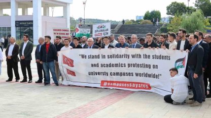 Sinop’ta üniversite öğrencilerinden Gazze’ye destek