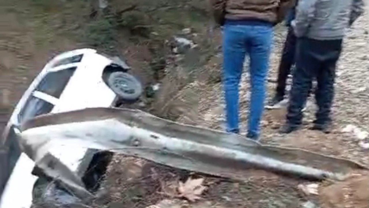 Düzce Yığılca yolunda kaza: Virajı alamadı!