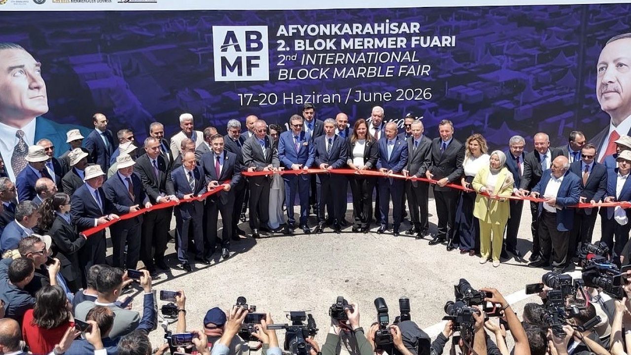 Afyonkarahisar Blok Mermer Fuarı kapılarını açtı... 183 yabancı alıcı Türkiye’de