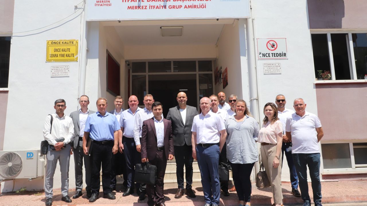Akkuyu NGS Rus heyetinden Mersin Büyükşehir İtfaiyesi’ne ziyaret