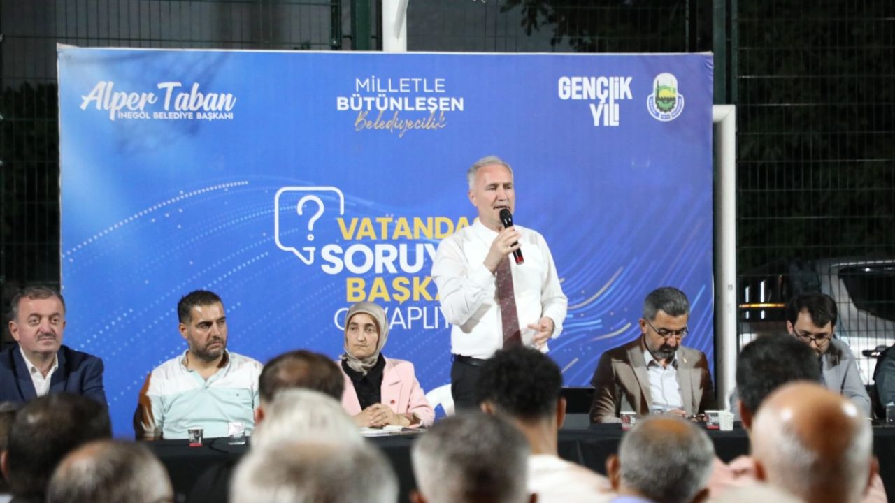 Bursa İnegöl'de Başkan Taban Ertuğrulgazili sakinlerle buluştu