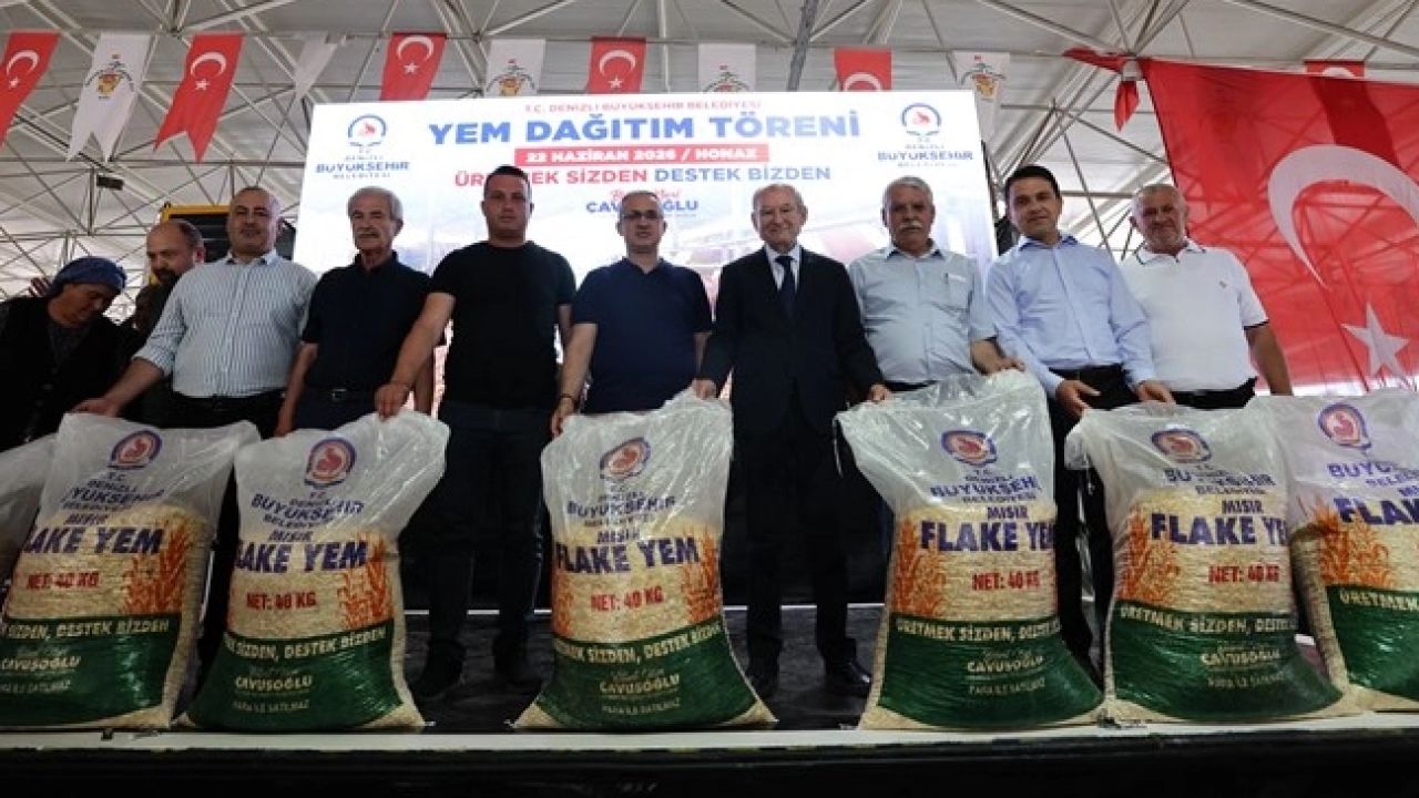 Denizli’de üreticiye yem desteği