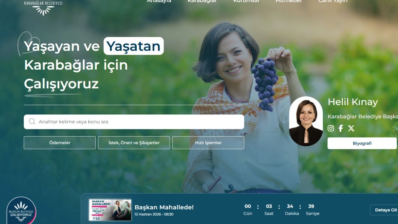 İzmir Karabağlar Belediyesi web sitesini yeniledi