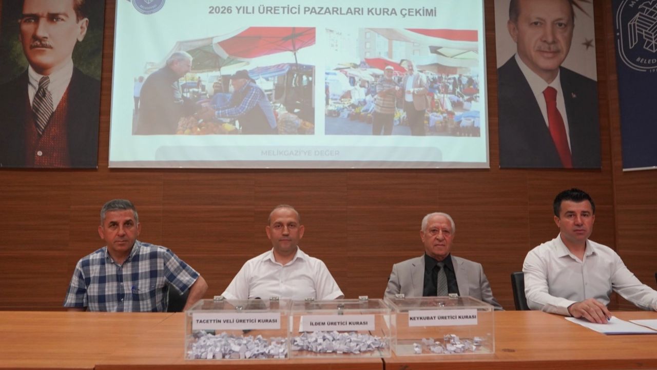 Kayseri Melikgazi'de Üretici Pazar'ı için kura çekimi