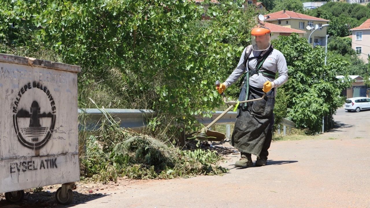 Maltepe'de çevre düzenleme çalışmaları sürüyor