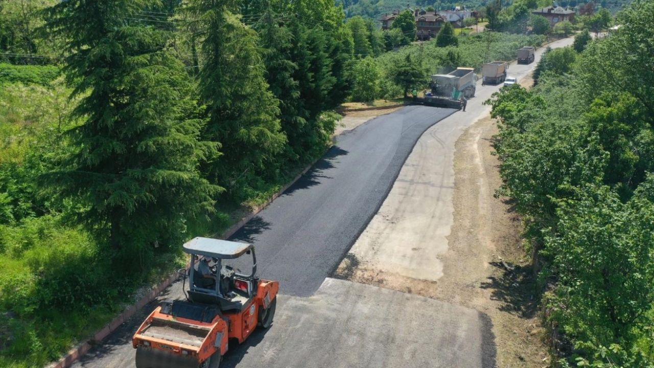 Ordu’da Çatalpınar Göller Mahallesi yolu asfaltlandı