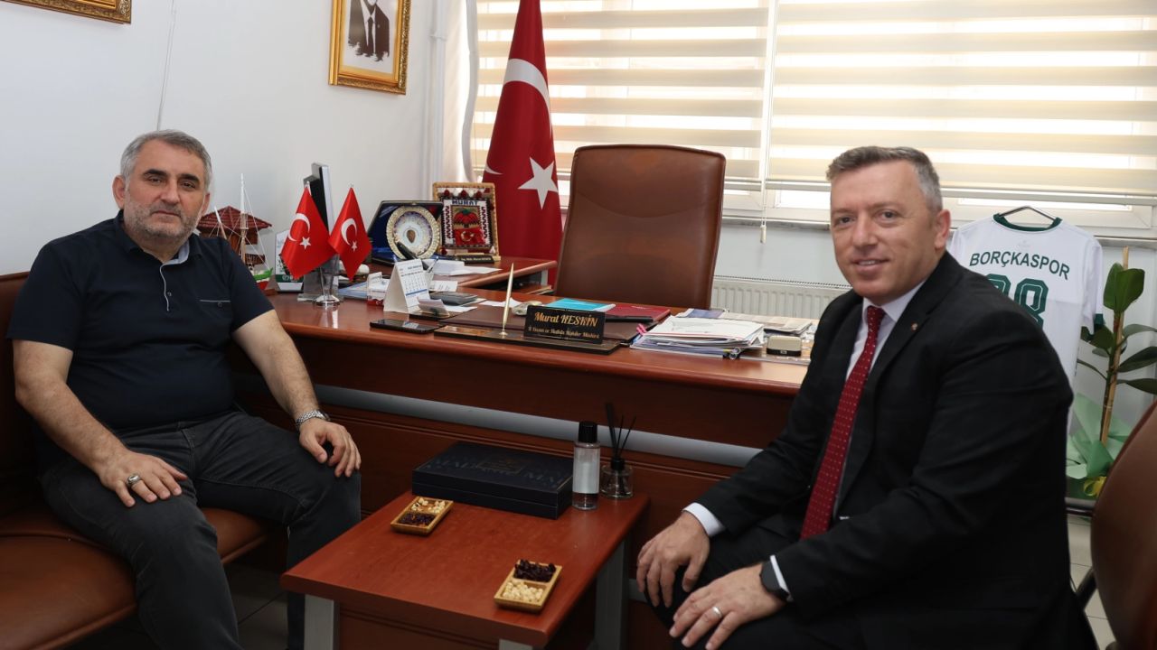 AÇÜ Rektörü Aydın’dan Basın Müdürü Keskin’e ziyaret