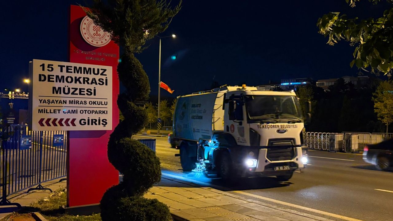 Ankara Keçiören'de NATO için temizlik mesaisi