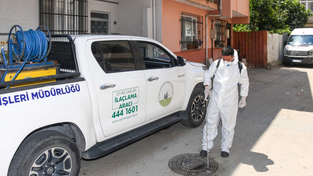 Bursa Osmangazi'de haşereye karşı anında müdahale