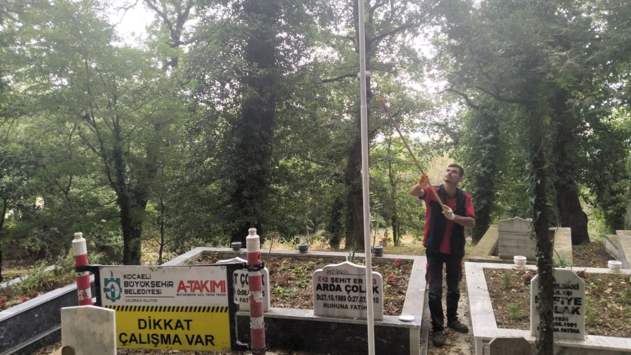 Kocaeli'de Hakkaniye Şehitliği’ne Büyükşehir'den anlamlı dokunuş