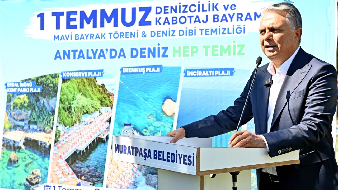Muratpaşa'nın 5 halk plajına bir kez daha mavi bayrak