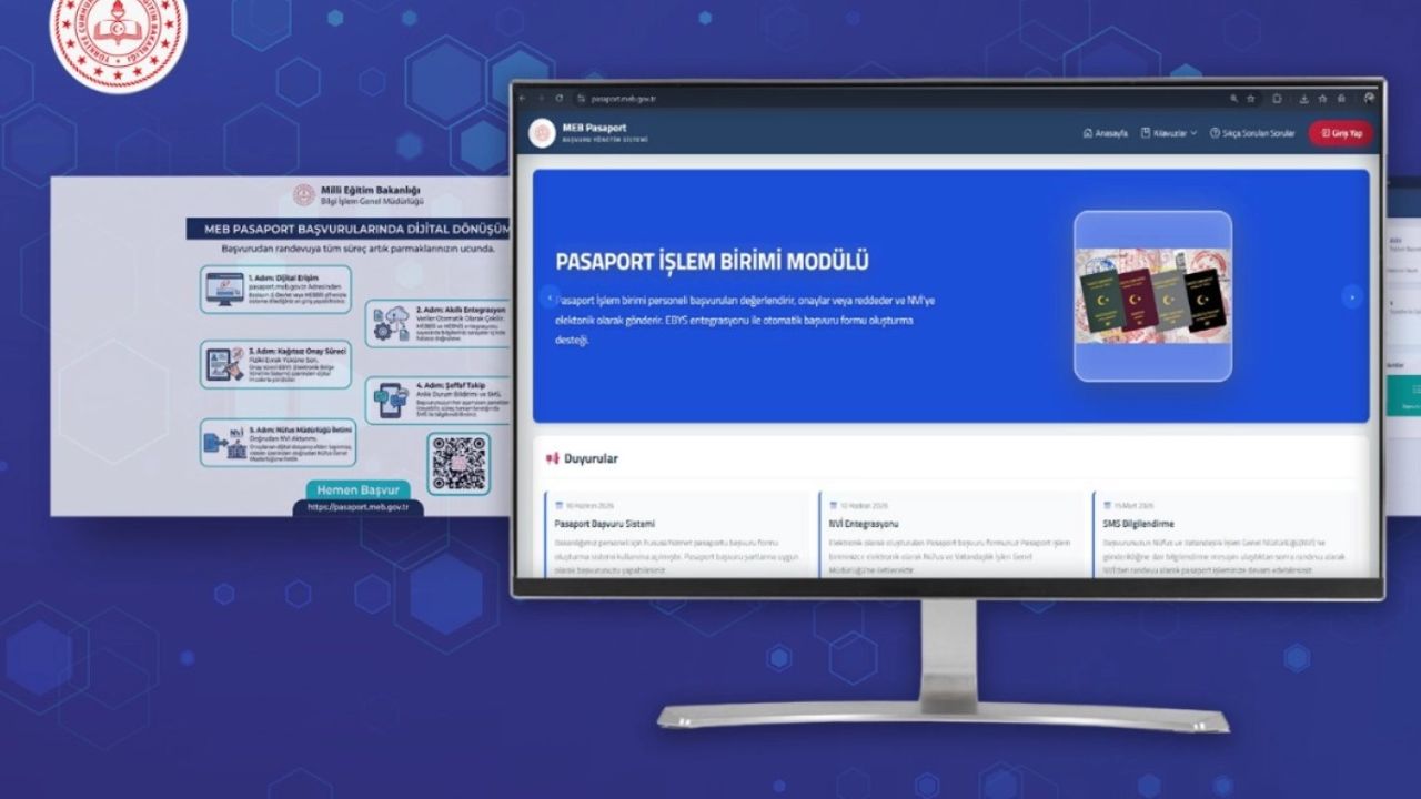 Öğretmen ve eğitim çalışanlarının yeşil ve gri pasaport başvuruları dijitalleşti