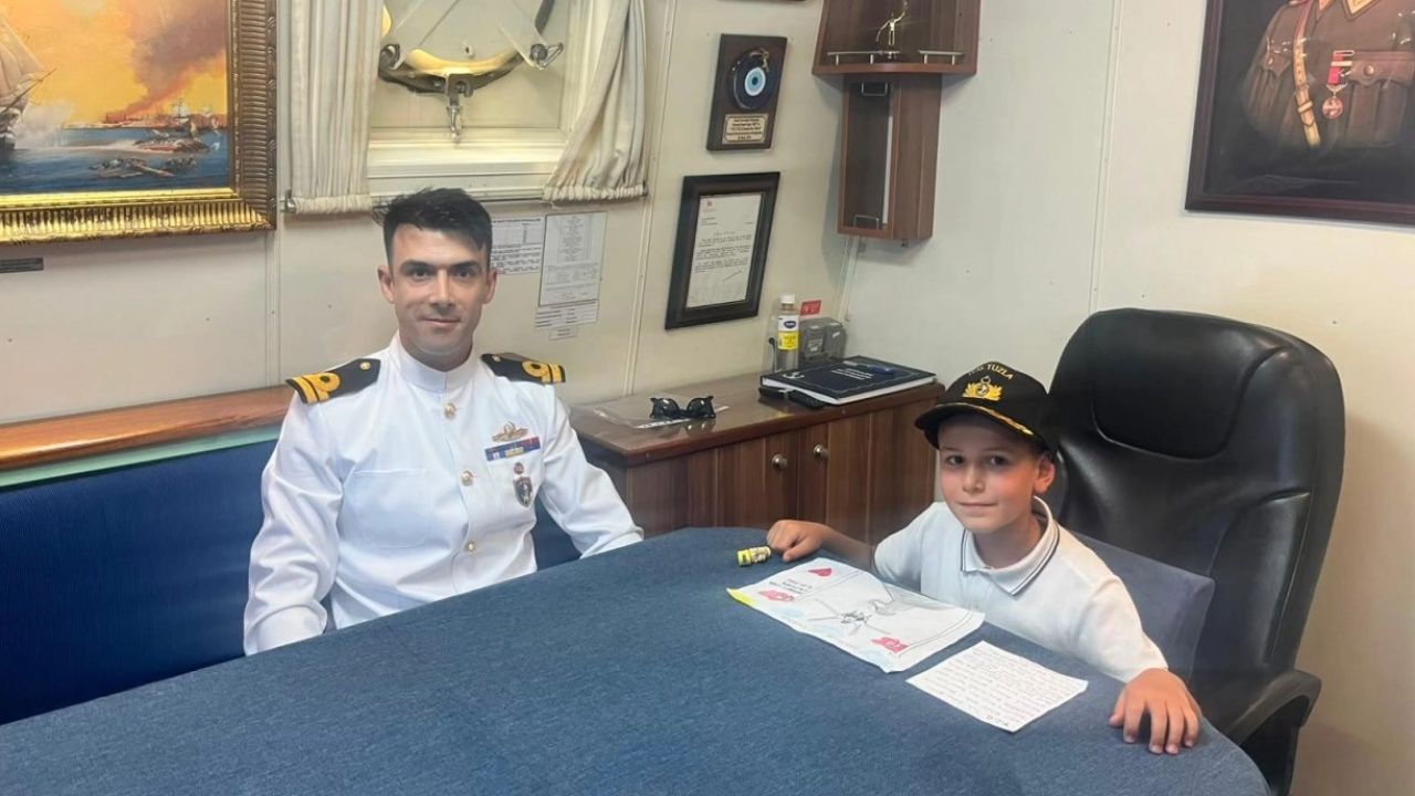 Ordu’da TCG Tuzla’ya miniklerden duygu dolu mektuplar